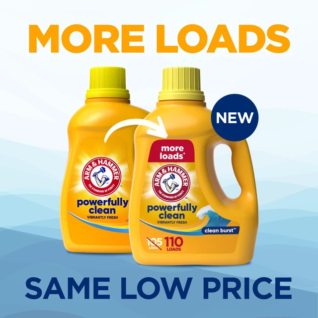 Alt view image 5 of 5 - ARM & HAMMER Clean Burst Liquid Laundry Detergent, 110 fl oz, 110 Loads