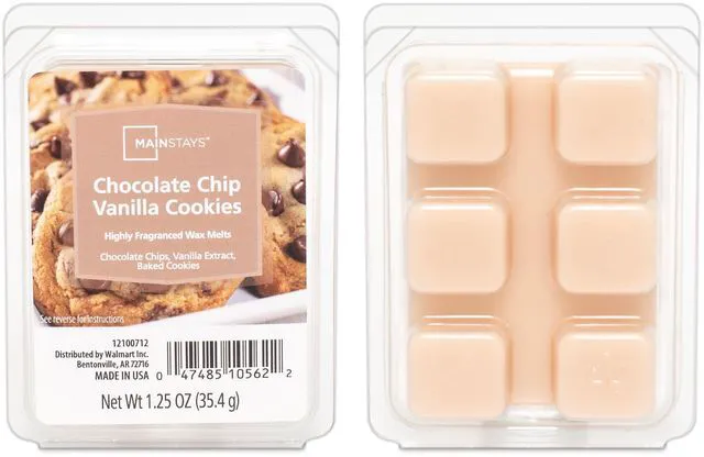 Alt view image 6 of 7 - Mainstays Chocolate Chip Vanilla Cookies Scented Wax Melt, 1.25 oz, 3 Pack