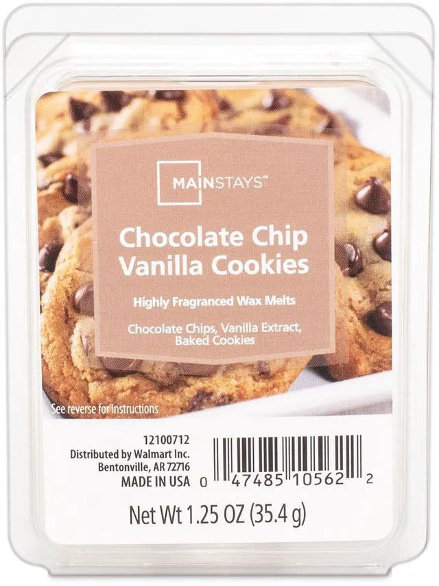 Alt view image 4 of 7 - Mainstays Chocolate Chip Vanilla Cookies Scented Wax Melt, 1.25 oz, 3 Pack