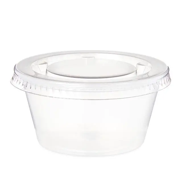 Alt view image 5 of 6 - Great Value Clear Disposable Plastic Cups with Lids, 2 oz, 50 Count