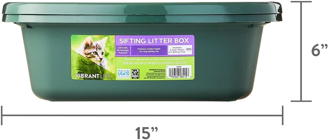 Alt view image 3 of 6 - Vibrant Life 3-Piece Sifting Cat Litter Box Set