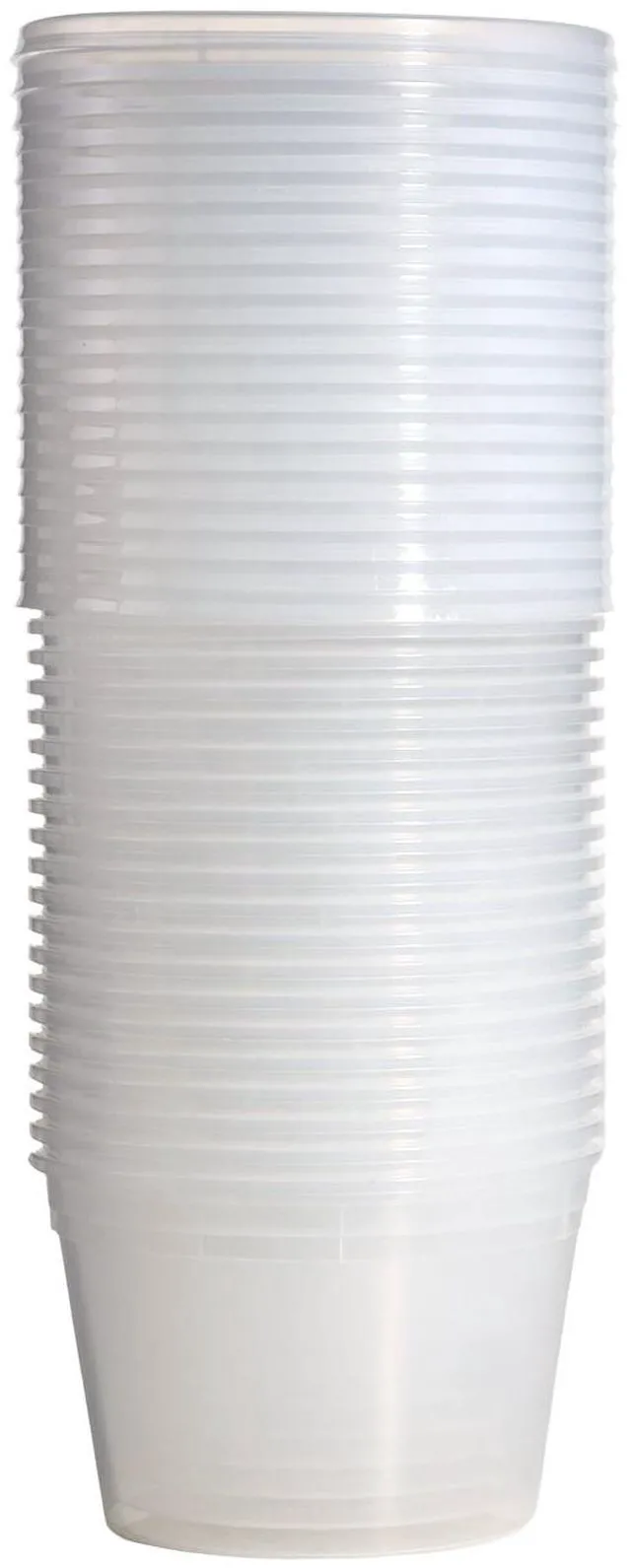 Alt view image 4 of 6 - Mainstays Plastic Deli Containers 40 Pieces 16 oz for Meal Prep and Batch Cooking