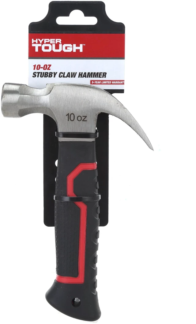 Main image of Hyper Tough Stubby Claw Hammer, 10 oz