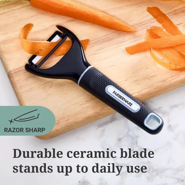 Alt view image 2 of 6 - Farberware Y Peeler with Soft Grips and Ceramic Blade