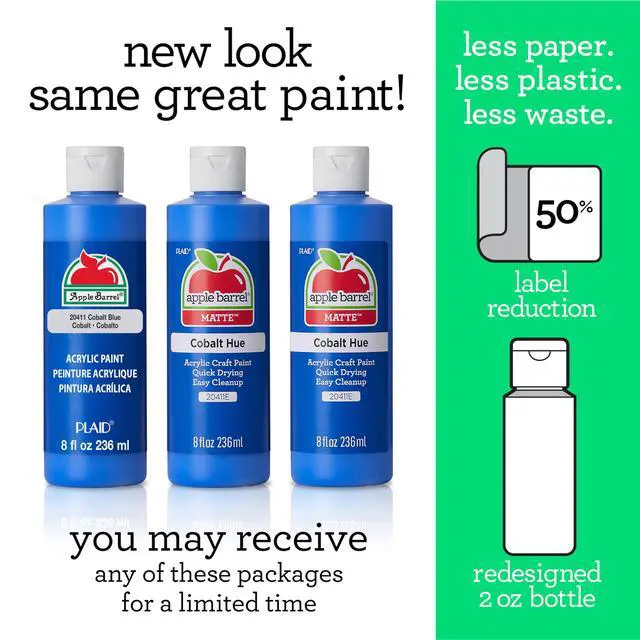 Alt view image 3 of 7 - Apple Barrel 20403 White Acrylic Paint, 8 oz