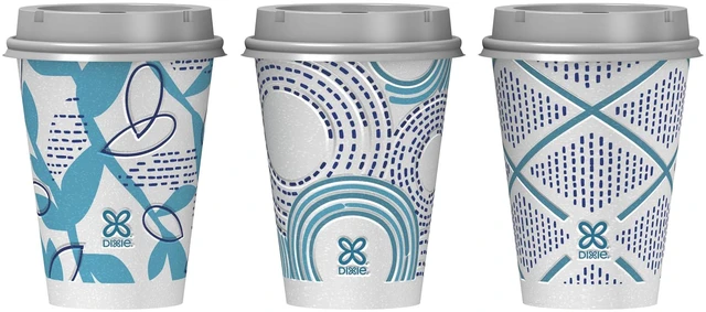 Alt view image 3 of 6 - Dixie To Go Disposable Insulated Paper Coffee Cups with Lids, 12oz