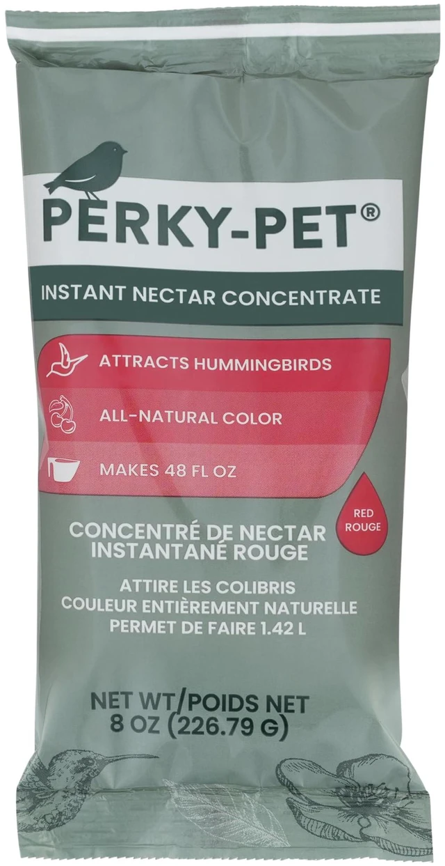 Main image of Perky-Pet Hummingbird Nectar Concentrate 240SF 8 oz Powder Makes 48 fl oz Nectar Attract Feed Hummingbirds