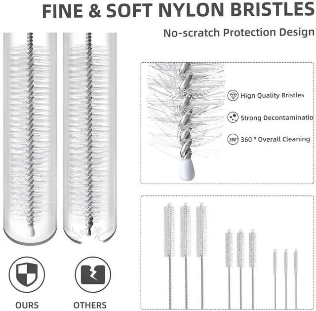 Alt view image 4 of 7 - Stanley Mug 40, 30, 20 oz Straw Cleaner Brush Kit - 9-Piece 3-Size Extra Long Pipe Cleaners, Straw Cleaning Brush for Tumbler, Sippy Cup, Bottle and Tube
