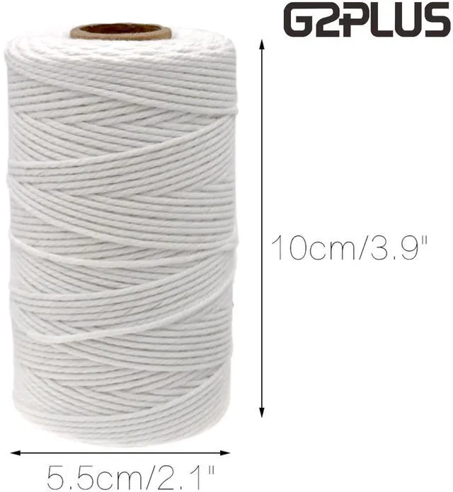 Alt view image 5 of 6 - G2PLUS 2mm White Cotton Bakers Twine, 328 Feet for Craft & Cooking