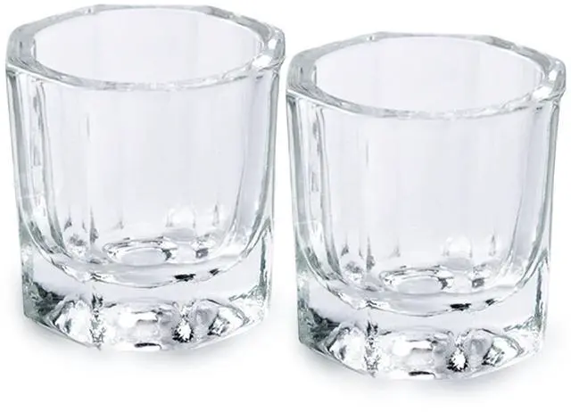 Main image of Bulex Small Dappen Dish for Nails, Clear Glass, 2 Pack