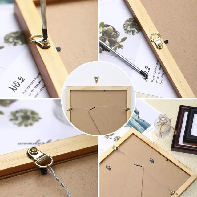 Alt view image 5 of 7 - Mr. Pen Picture Hanging Kit 310 Pcs Gold Assorted Hooks with Nails, Sawtooth Hangers, D-Rings, Steel Wire, Ring Hooks, Home Wall Mount Hardware for Frames, Canvas, Decor