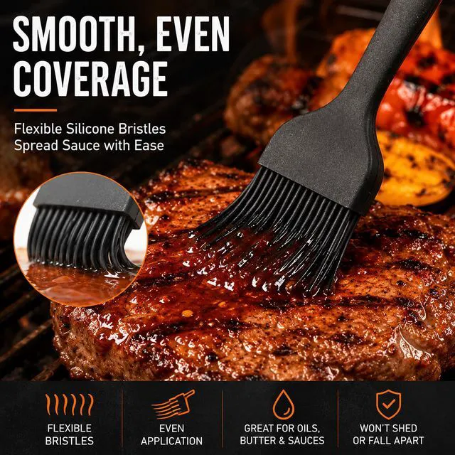 Alt view image 5 of 7 - Silicone Pastry Basting Brush for Baking, BBQ, Oil & Butter