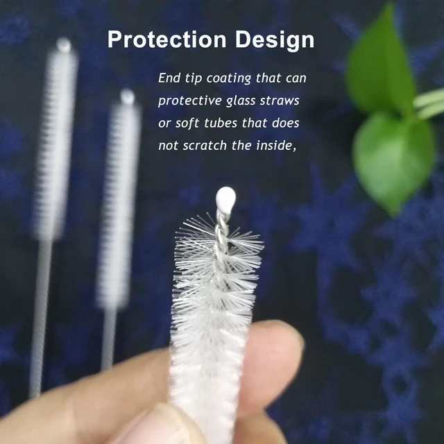 Alt view image 7 of 7 - Straw Cleaner Brush Set 10 Pack, 10 inch Long, 10mm Diameter, for Sippy Cup, Water Bottle, Tubes