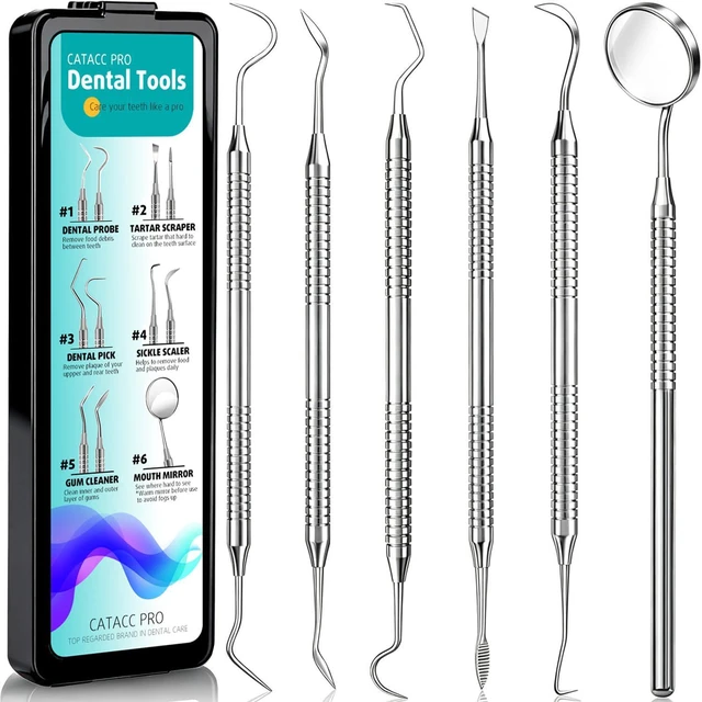 Main image of Dental Pick Tools Kit, Tooth Scraper Plaque Tartar Remover