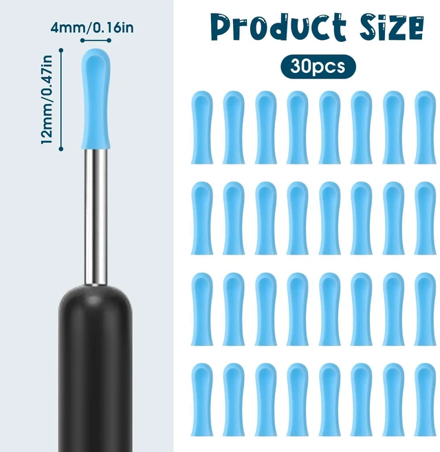 Alt view image 2 of 7 - 30 Pcs Ear Wax Removal Replacement Tips for Wet/Dry Ear Cleaning, Ear Spoons Accessories Set for Adults, Compatible with Ear Wax Removal Endoscope
