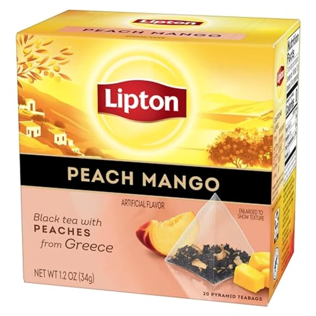 Alt view image 2 of 5 - Lipton Black Tea Peach Mango, Pyramid Tea Bags, 20 Count