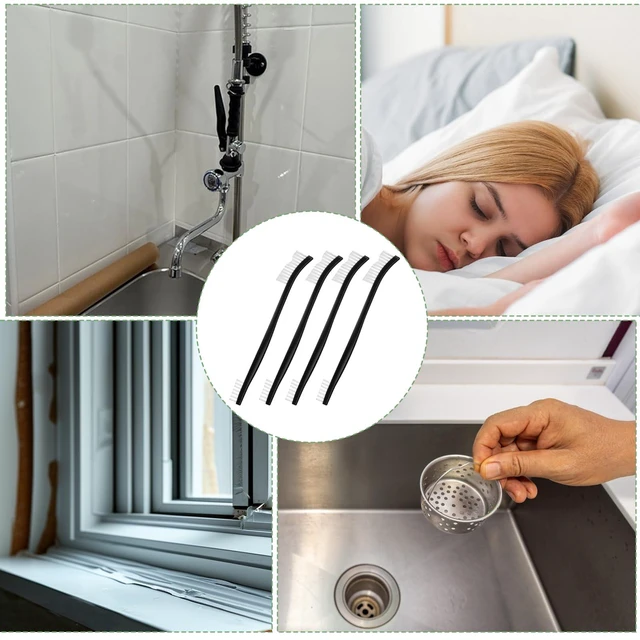 Alt view image 5 of 7 - 4 Pcs Small Nylon Bristle Cleaning Brushes, Mini Stiff Bristle Detailing Crevice Brush for Jewelry, Cars, Kitchen, Spaces