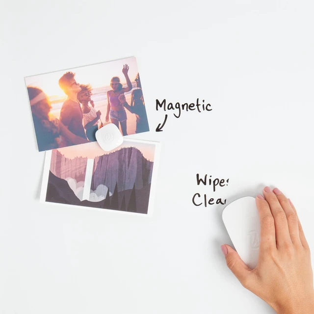 Alt view image 2 of 6 - U Brands Contempo Magnetic Small Whiteboard, 8.5" x 11", White Modern Frame, Mini Dry Erase Board for Students, Fridge and Locker, Includes Marker & Magnet