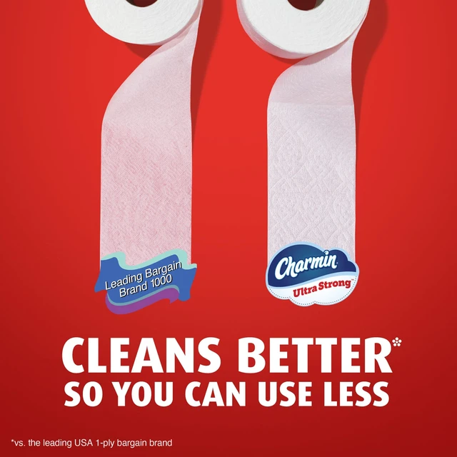Alt view image 3 of 6 - Charmin Ultra Strong Toilet Paper, 6 Mega = 24 Regular Rolls, 2-Ply, White