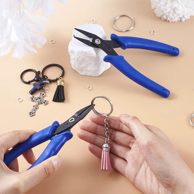 Alt view image 4 of 7 - Beadthoven Split Ring Opening Pliers, Jewelry Making Tools, Gunmetal, 140mm