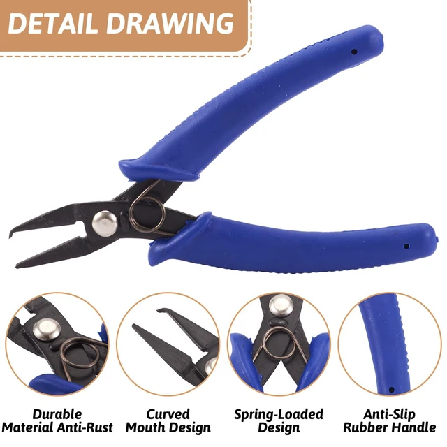 Alt view image 2 of 7 - Beadthoven Split Ring Opening Pliers, Jewelry Making Tools, Gunmetal, 140mm