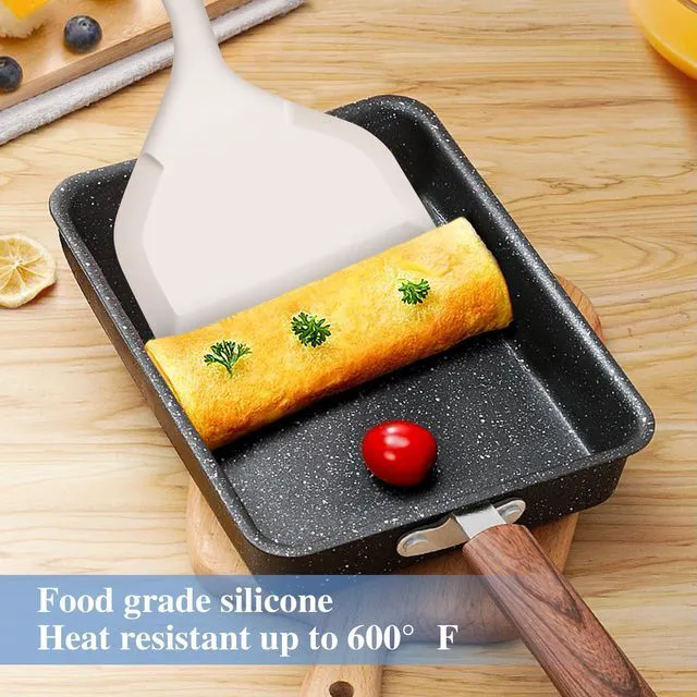 Alt view image 2 of 5 - Silicone Wide Pancake Spatula Turner, Heat Resistant Flipper Spatula for Cooking, Pancake, Pizza, Omelet