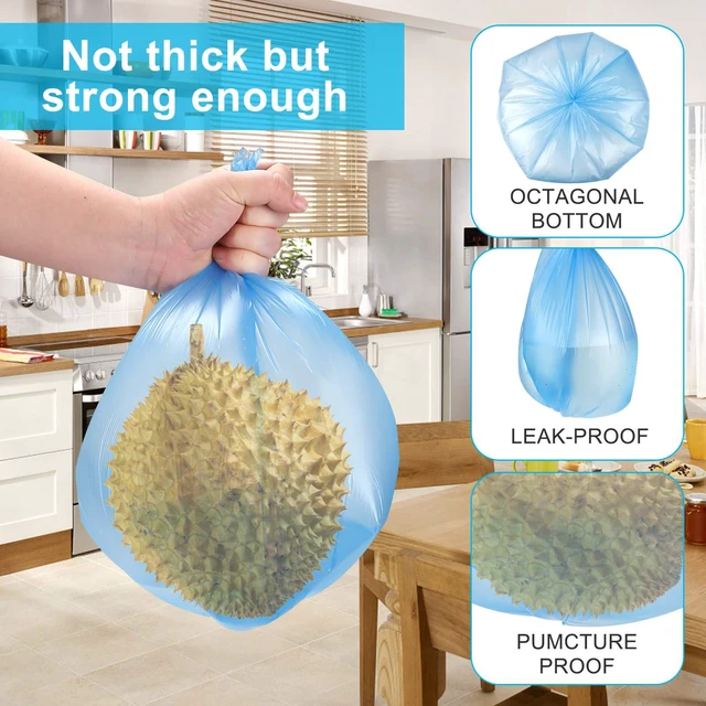 Alt view image 2 of 6 - 4 Gallon Small Trash Bags, 100 Count, 5 Rolls, Colored, for Office, Bedroom, Bathroom