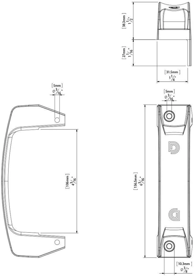 Alt view image 2 of 6 - D&D Technologies LL3GH Gate Handle, Reversible for Right or Left Handing, Side-Fixing Legs for Easy Alignment and Added Strength, for Any Square Post Gate