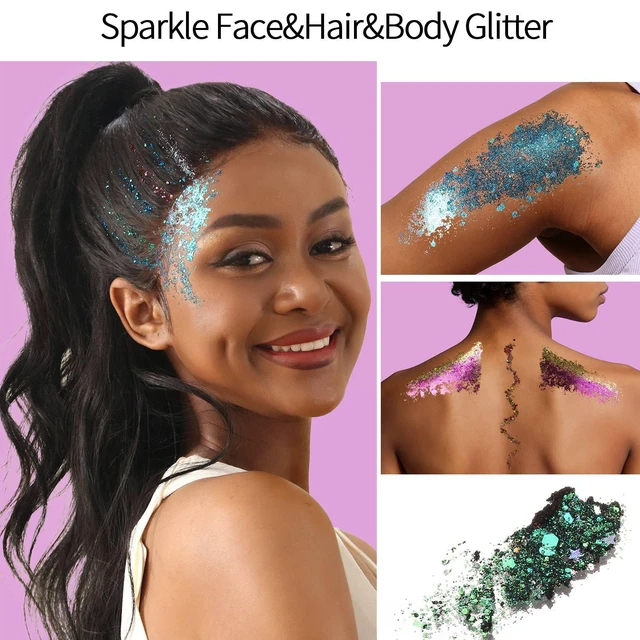 Alt view image 7 of 7 - FANDAMEI 40 Colors Face Glitter Gel, No Glue Needed, Multi-Purpose Glitter Makeup for Women and Girls, Hair, Face, Body, Halloween Rave Carnival