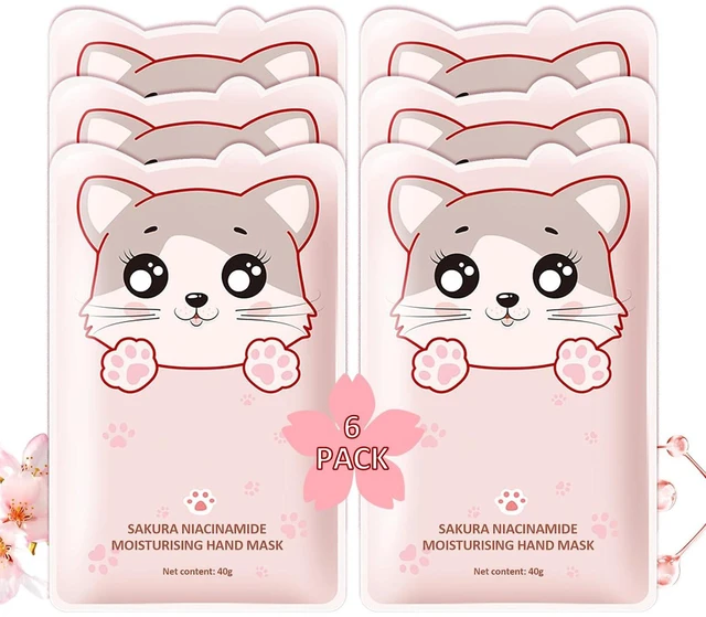 Main image of 6 Pairs Moisturizing Hand Mask Gloves, Hydrating Hand Peel Mask Gift Set for Dry Cracked Hands, Long-Lasting Non-Greasy Hand Moisturizer