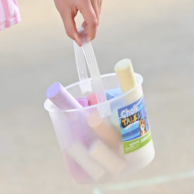 Alt view image 3 of 7 - Sunny Days Entertainment Sidewalk Chalk Set with Storage, Washable Jumbo Colored Chalk, 20 Pieces, Multicolor, Ages 3+