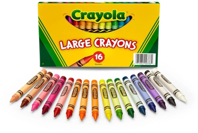 Alt view image 4 of 6 - Crayola Large Crayon Set, Lift-Lid Box, Assorted Colors, 16 Count