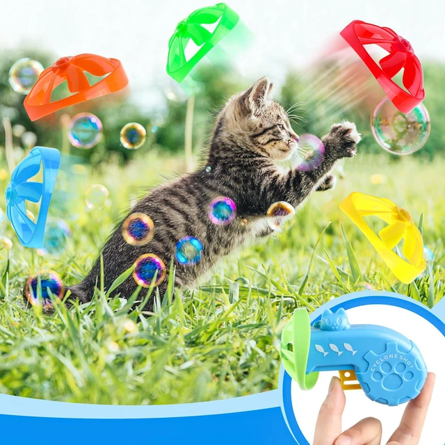 Alt view image 3 of 7 - FOIMAS 17pcs Cat Fetch Toy with Flying Propellers, Interactive Playing Tracking Toy for Indoor and Outdoor Cats and Kittens Chasing Training