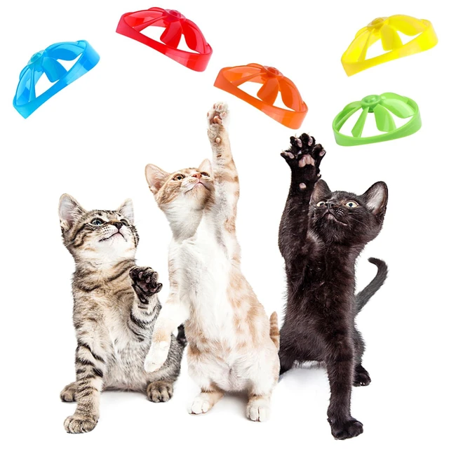 Alt view image 7 of 7 - FOIMAS 17pcs Cat Fetch Toy with Flying Propellers, Interactive Playing Tracking Toy for Indoor and Outdoor Cats and Kittens Chasing Training