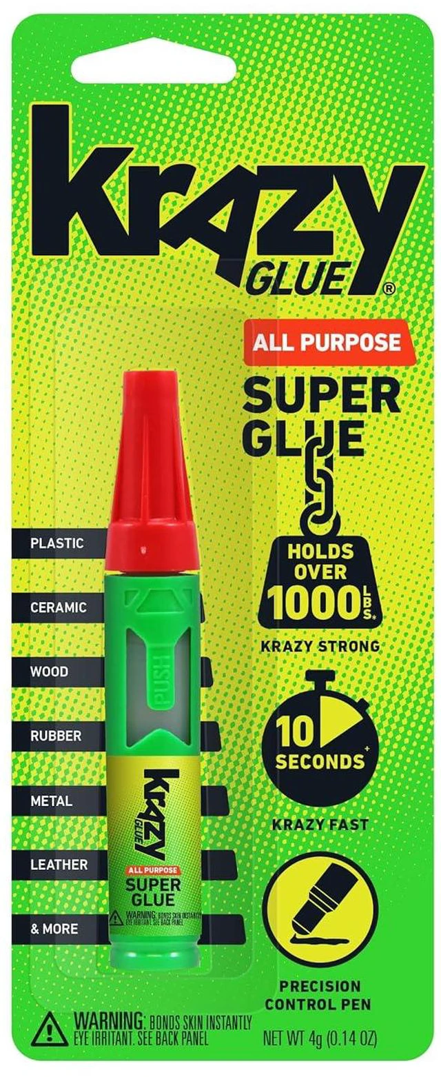 Main image of Krazy Glue All Purpose Precision Control Superglue Pen (4g), Clear, Fast-Drying, One-Drop Applicator for Plastic, Ceramic, Wood, Rubber, Metal, Leather & More