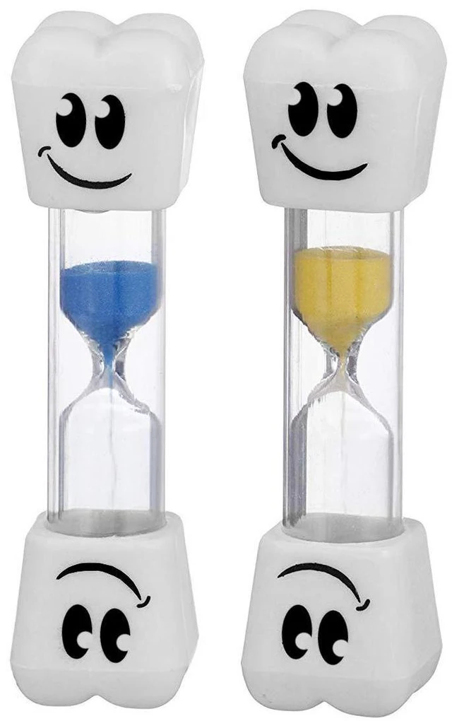 Alt view image 2 of 4 - 2 Minute Sand Timer Smile Tooth Assorted Colors (2 Pack)