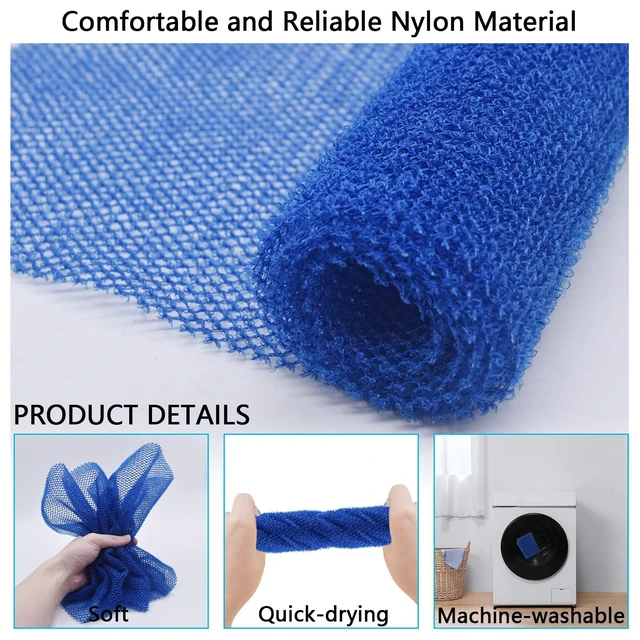 Alt view image 4 of 7 - 2-Piece African Exfoliating Net Body Sponge - Black, Blue
