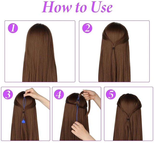 Alt view image 7 of 7 - COMNICO 12pcs Quick Beader for Hair Braids Loading Beads Braid Stringer Ponytail Maker Plastic Hair Tail Beading Tools Kit for Kids Girls (Colorful)