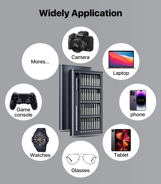 Alt view image 3 of 6 - Wesdut 37-in-1 Professional Magnetic Precision Screwdriver Set with Bearing Steel for Phone, Computer, Watch, Laptop, Macbook, Ring Doorbell, Eyeglass, Electronic