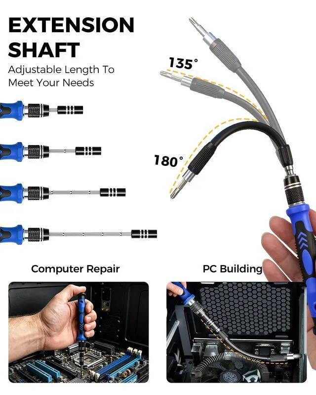 Alt view image 5 of 6 - 140-in-1 PC Building Tool Kit for Repair and Assembly