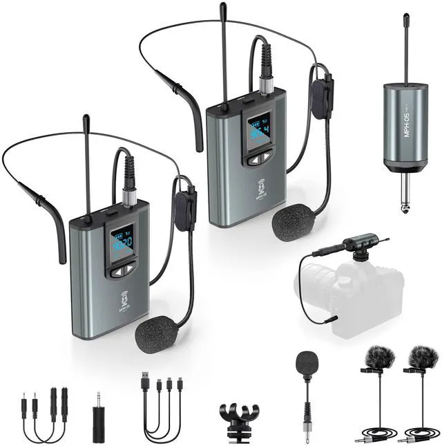 Main image of Wireless Microphone System for PA Speaker, Camera, Recording, Teaching