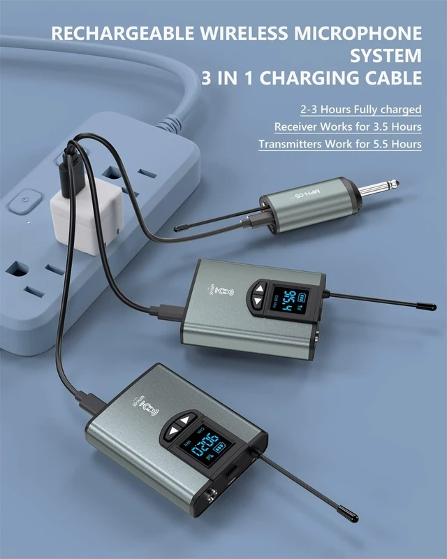 Alt view image 6 of 6 - Wireless Microphone System for PA Speaker, Camera, Recording, Teaching