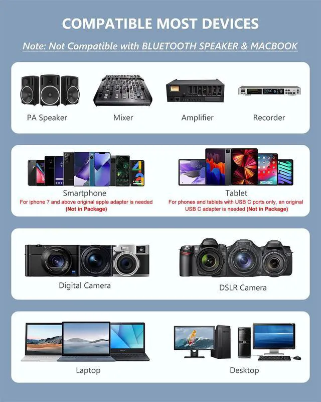 Alt view image 4 of 6 - Wireless Microphone System for PA Speaker, Camera, Recording, Teaching