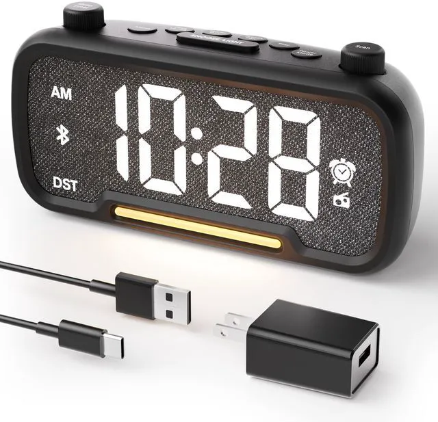 Main image of Alarm Clock Radio with FM Radio and Bluetooth Speaker for Bedroom