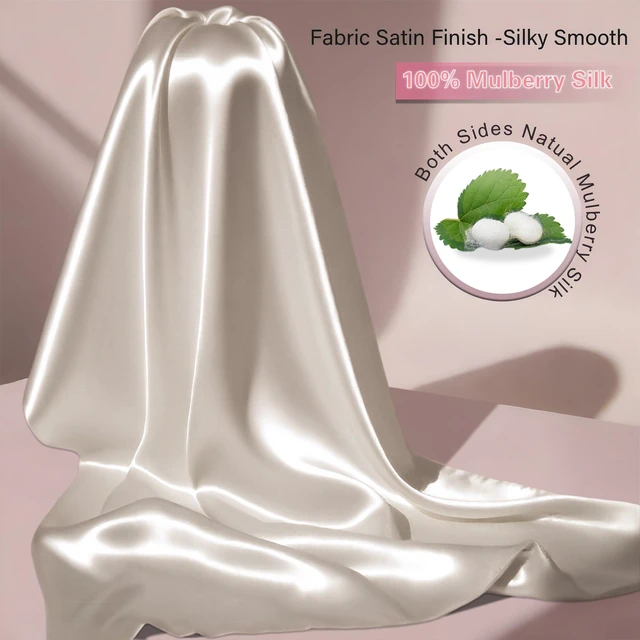 Alt view image 3 of 6 - Mulberry Silk Pillow Cases with Zipper, Ultra Smooth Soft Breathable Cooling for Hot Sleepers, Hair and Skin, Gifts for Women - Beige, Standard Size, 1 Pack