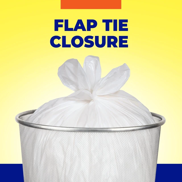 Alt view image 3 of 6 - Hefty Essentials 4 Gallon 52ct Trash Bags, White, Fresh Linen Scent