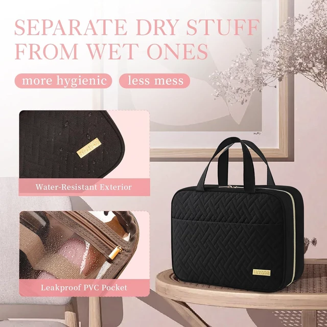 Alt view image 4 of 4 - HOTOR Hanging Travel Toiletry Bag Women Men Essentials Black