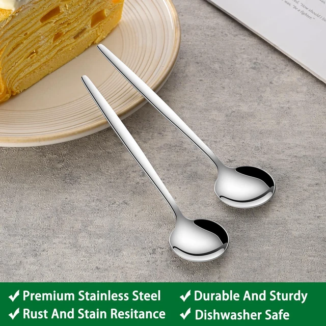 Alt view image 4 of 7 - 1 Inches Stainless Steel Coffee & Tea Spoon, 6-Piece Mini Spoons for Dessert, Small Espresso Spoons