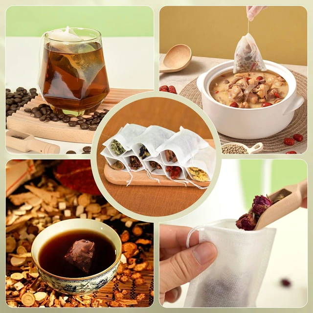 Alt view image 6 of 7 - 300Pcs Empty Tea Bags for Loose Leaf Tea, Disposable Infuser Sachets