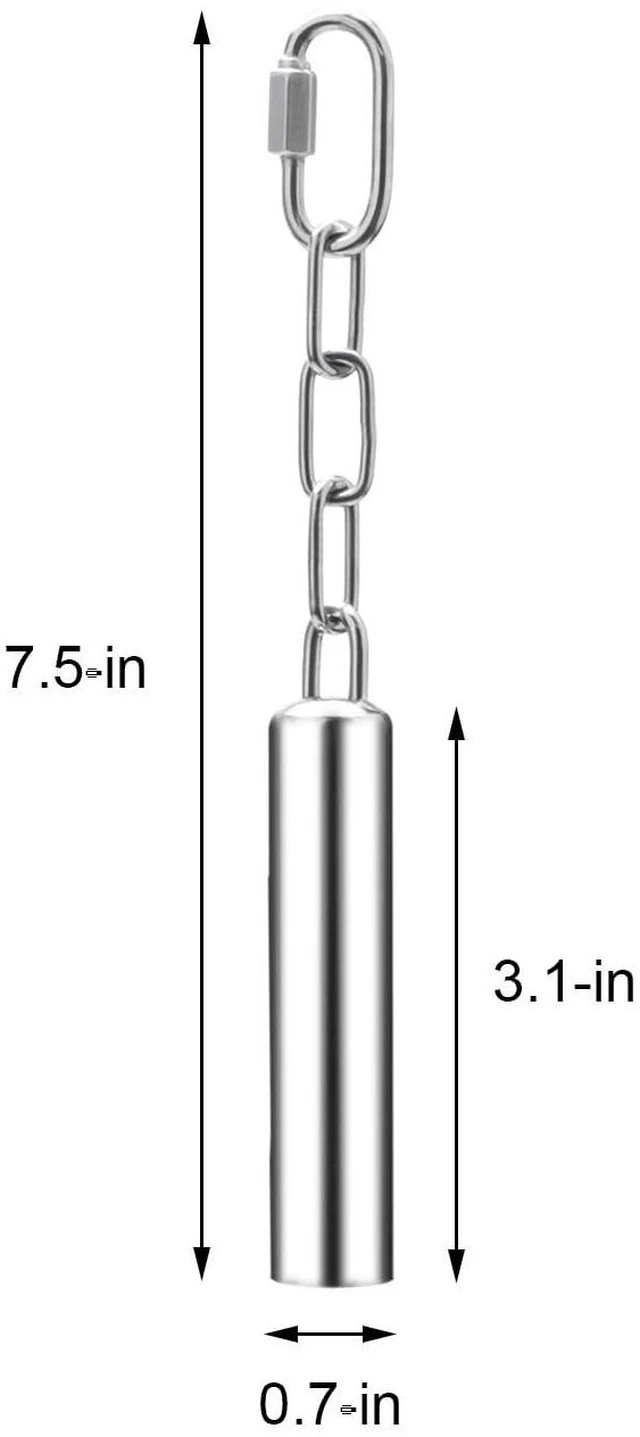 Alt view image 6 of 7 - Wontee Stainless Steel Bell & Bite Hanging Bird Cage Toy for Parrot Parakeet Budgie Cockatiel Conure African Greys (S)